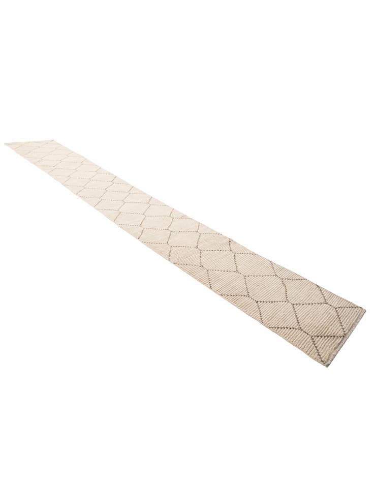 Detail image of 2' 3 x 16' 7 Hand Knotted Moroccan Wool Runner Rug