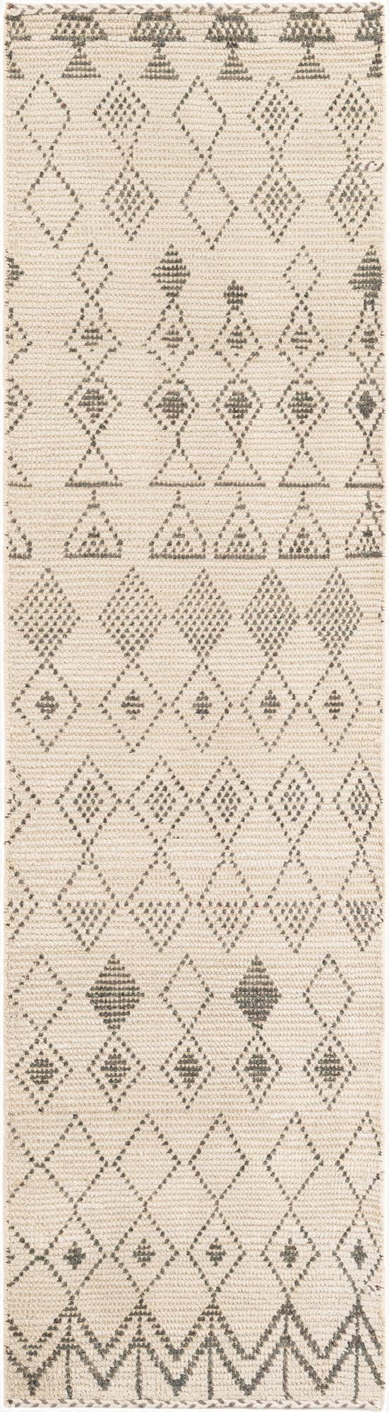 2' 9 x 10' 1  Hand Knotted Moroccan Wool Runner Rug