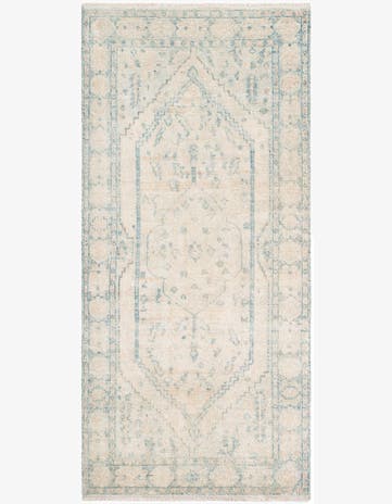 3' 10 x 8' 3 Hand Knotted Moroccan Wool Runner Rug