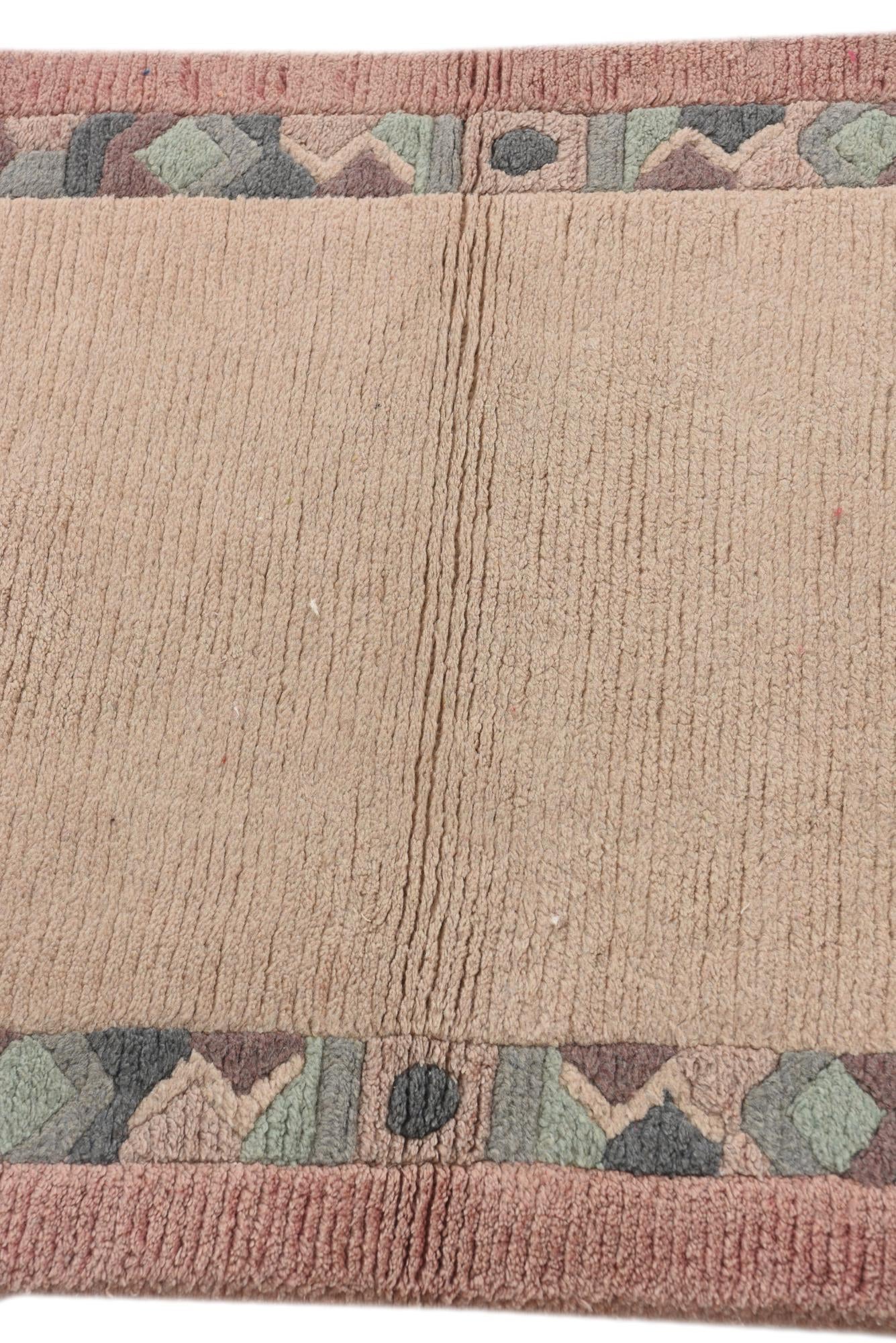 2' 4 x 4' 6 Hand Knotted Nepal Wool Runner Rug