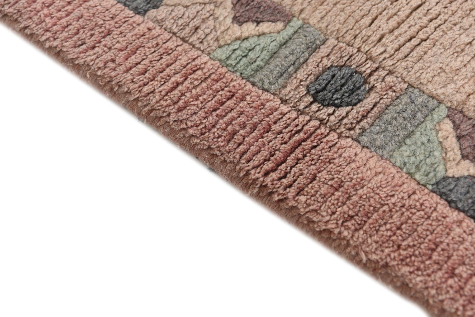 2' 4 x 4' 6 Hand Knotted Nepal Wool Runner Rug