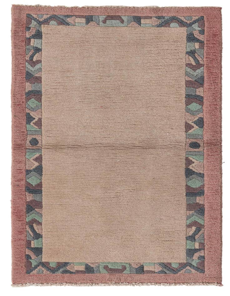 Detail image of 2' 4 x 4' 6 Hand Knotted Nepal Wool Runner Rug