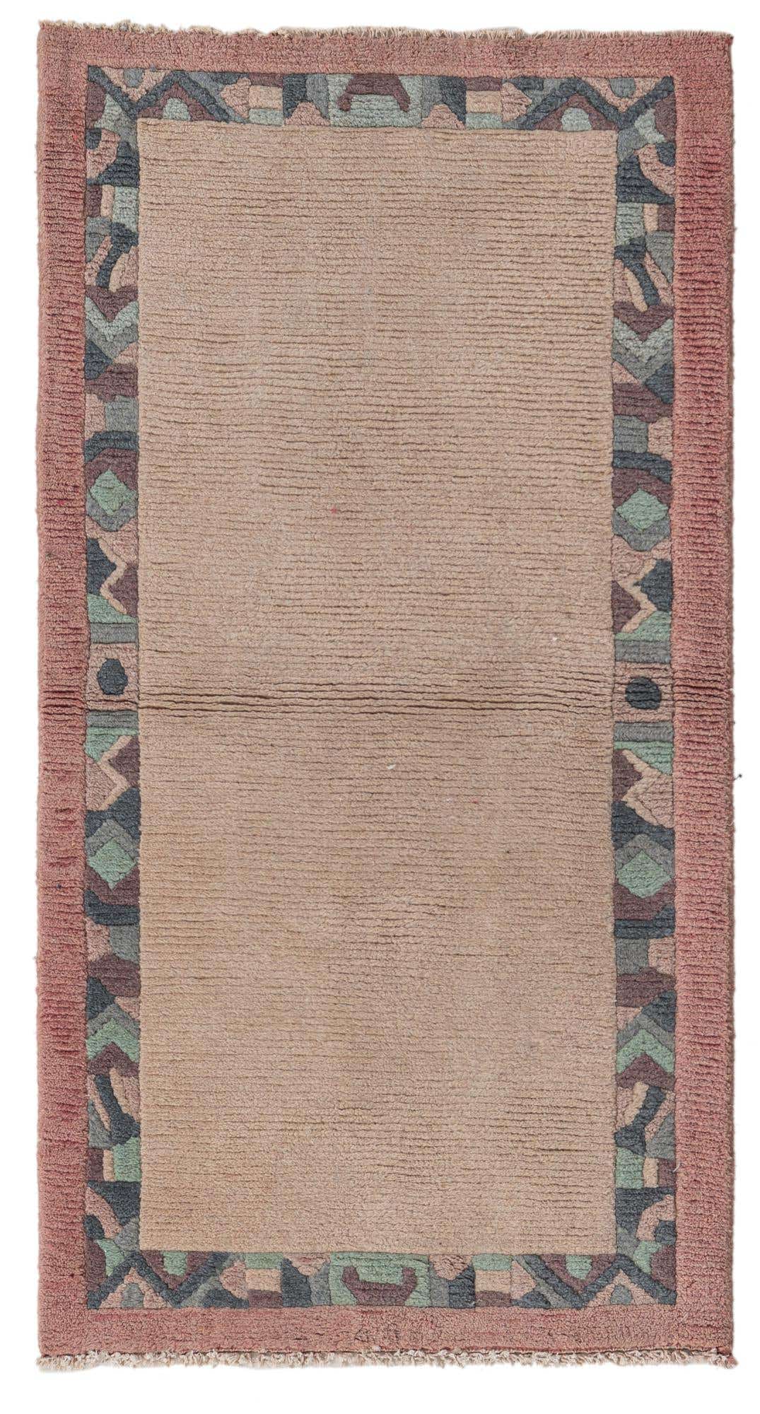 2' 4 x 4' 6 Hand Knotted Nepal Wool Runner Rug