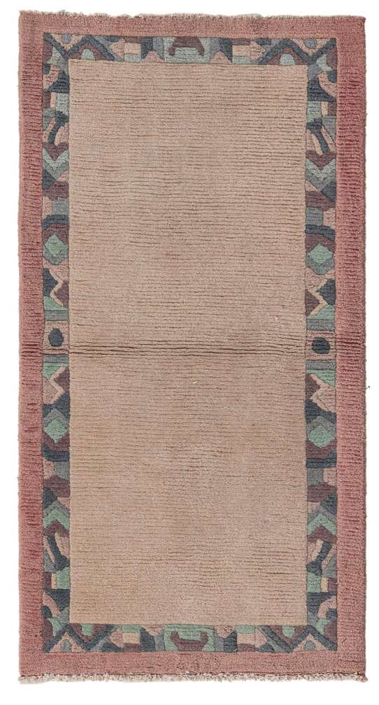 2' 4 x 4' 6 Hand Knotted Nepal Wool Runner Rug