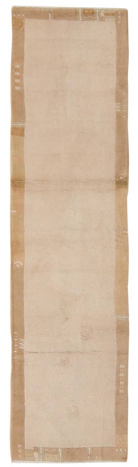 Detail image of 2' 7 x 9' 7 Hand Knotted Nepal Wool Runner Rug