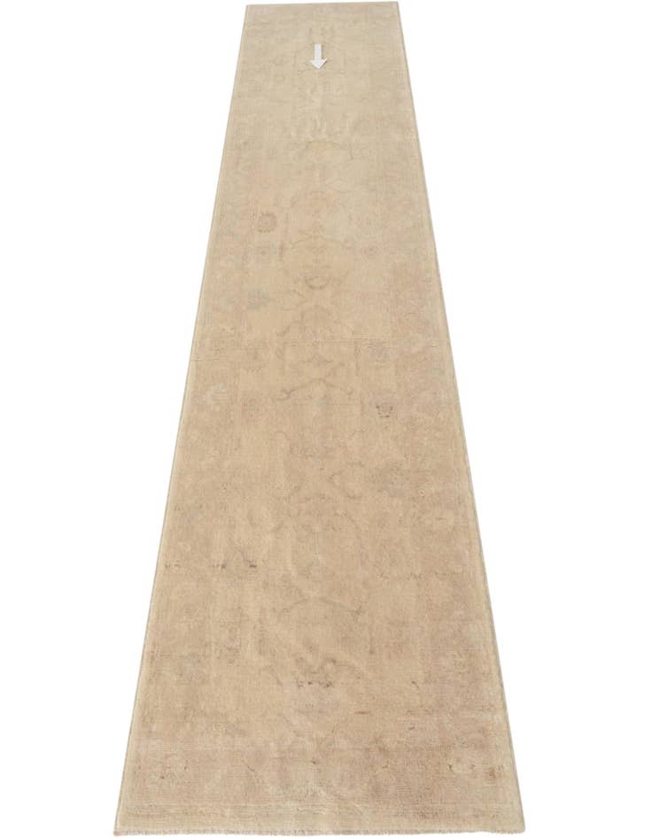 Detail image of 2' 9 x 12' 11  Hand Knotted Oushak Wool Runner Rug