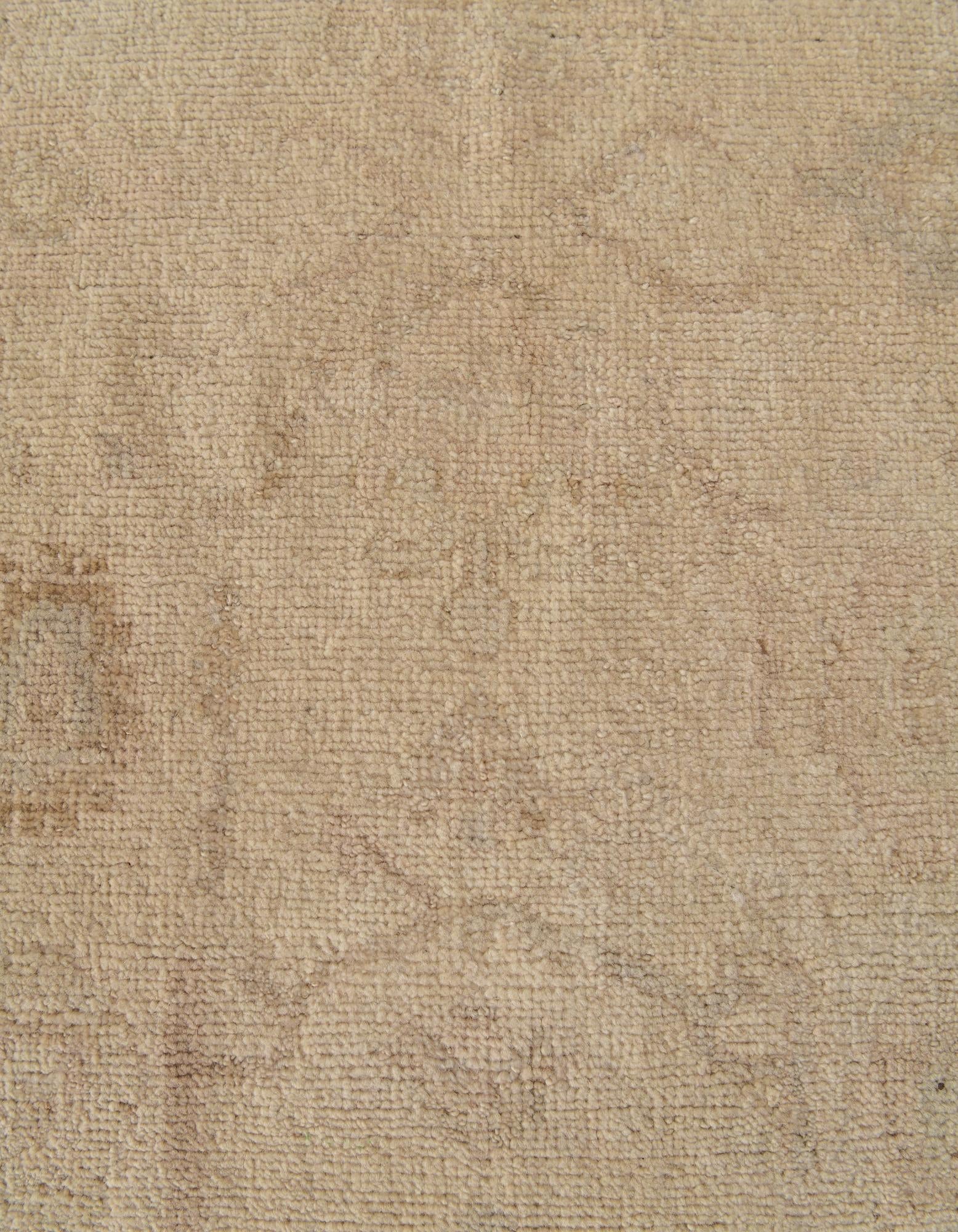 2' 9 x 12' 11 Hand Knotted Oushak Wool Runner Rug