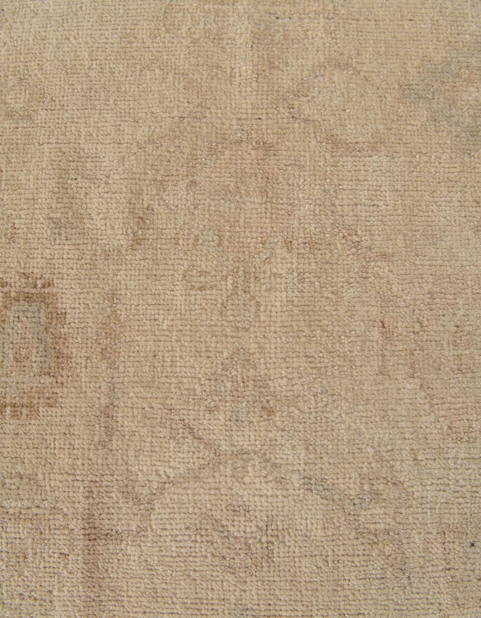 2' 9 x 12' 11 Hand Knotted Oushak Wool Runner Rug