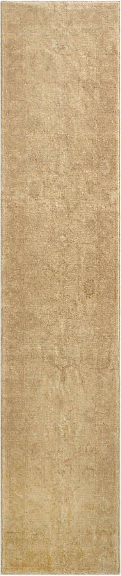 2' 9 x 12' 11 Hand Knotted Oushak Wool Runner Rug