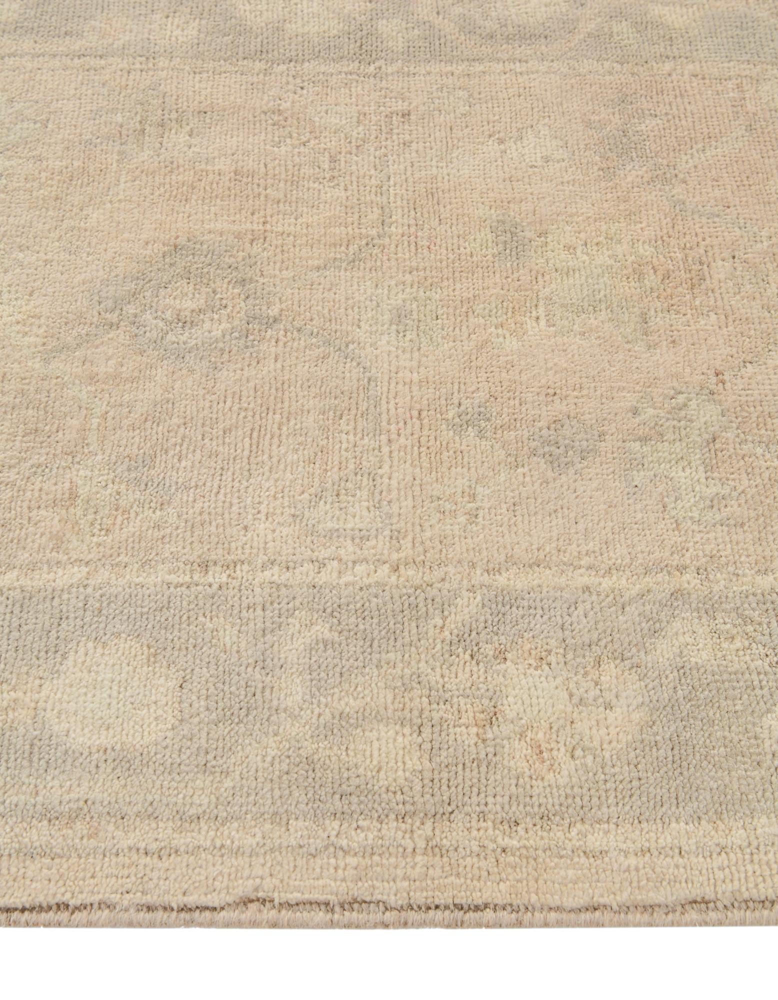 2' 8 x 11' 10 Hand Knotted Oushak Wool Runner Rug