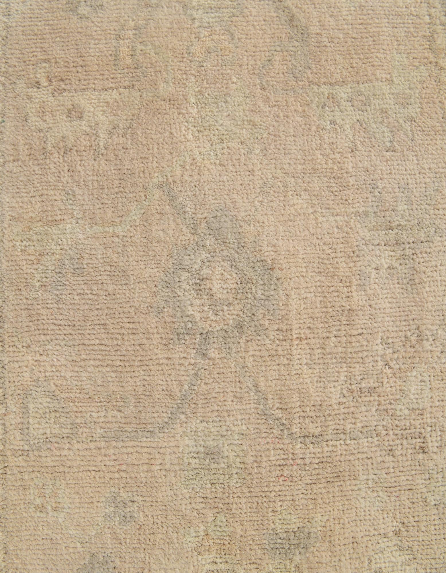 2' 8 x 11' 10 Hand Knotted Oushak Wool Runner Rug
