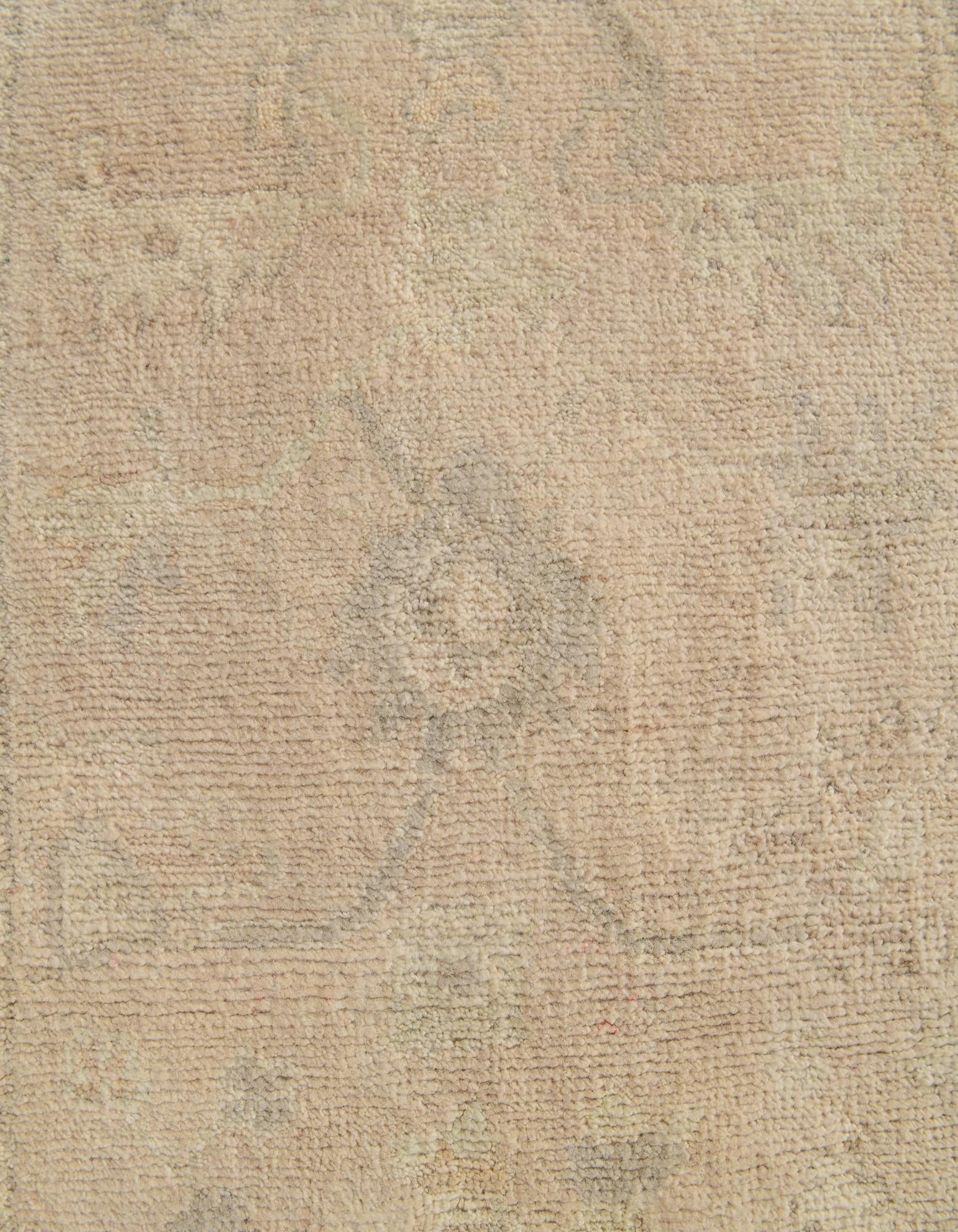 2' 8 x 11' 10 Hand Knotted Oushak Wool Runner Rug