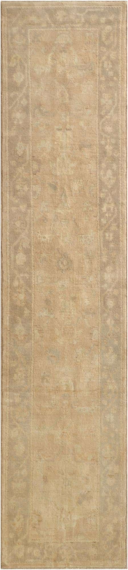 2' 8 x 11' 10 Hand Knotted Oushak Wool Runner Rug