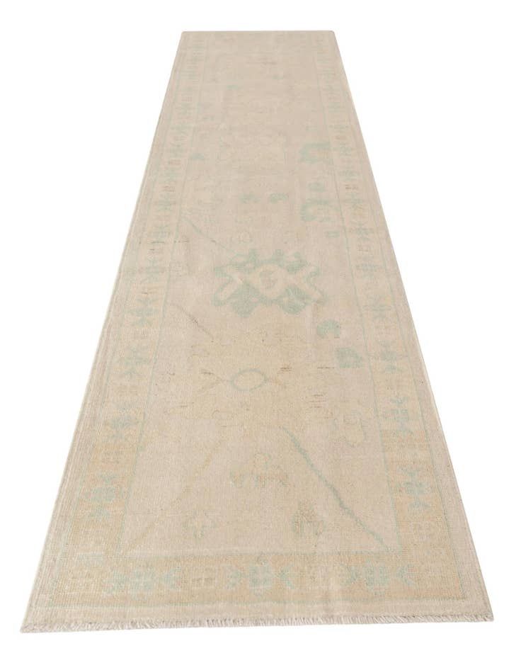 Detail image of 2' 8 x 11' 11 Hand Knotted Oushak Wool Runner Rug