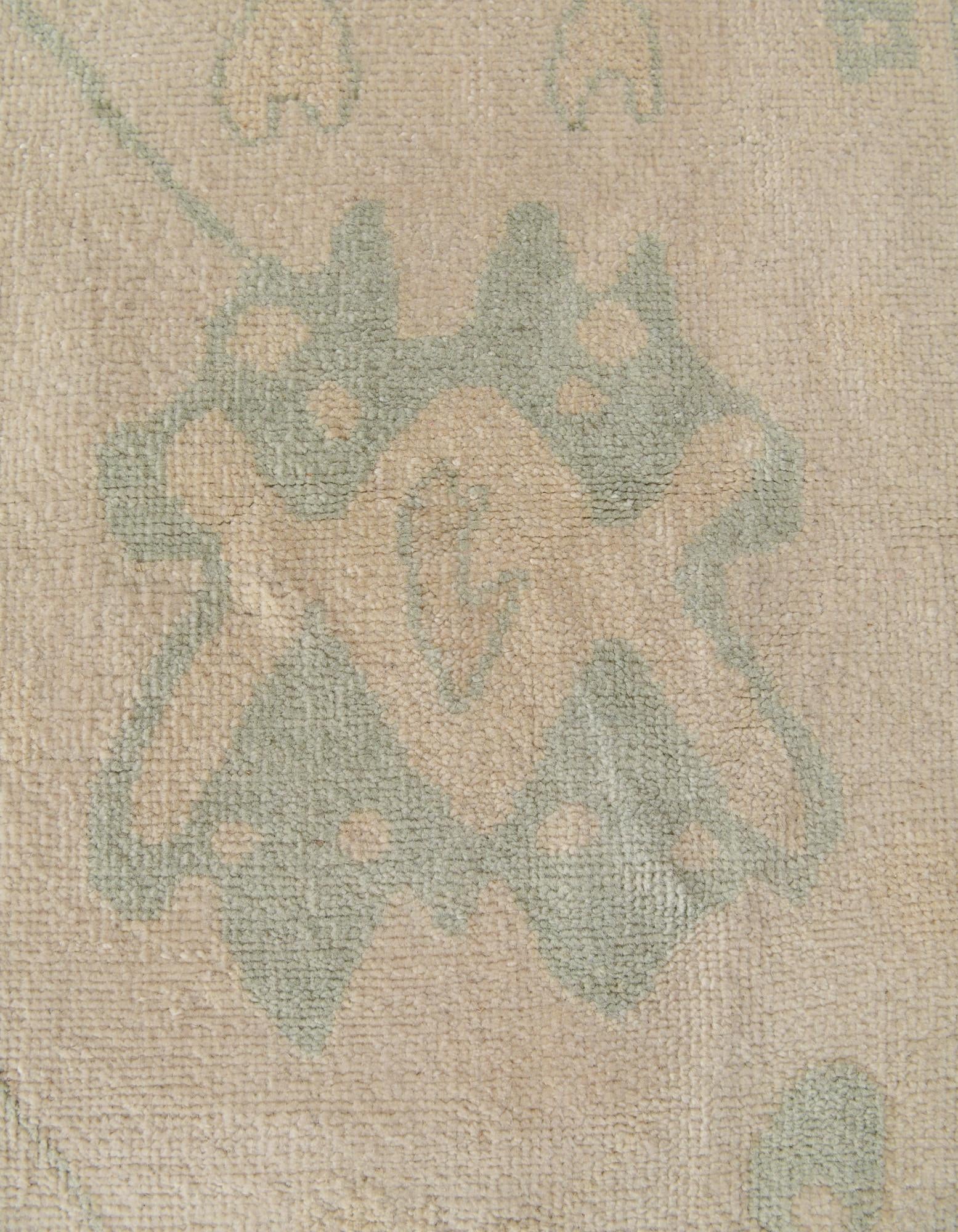 2' 8 x 11' 11 Hand Knotted Oushak Wool Runner Rug