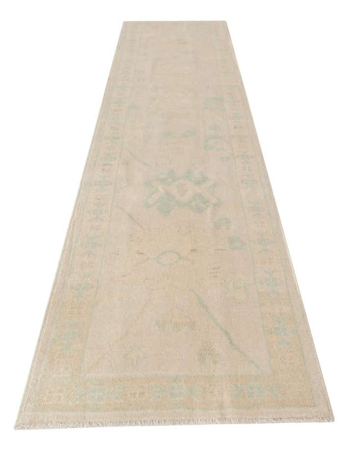 2' 8 x 11' 11 Hand Knotted Oushak Wool Runner Rug