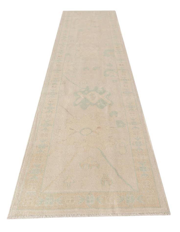 Detail image of 2' 8 x 11' 11 Hand Knotted Oushak Wool Runner Rug