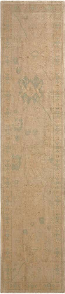 2' 8 x 11' 11 Hand Knotted Oushak Wool Runner Rug