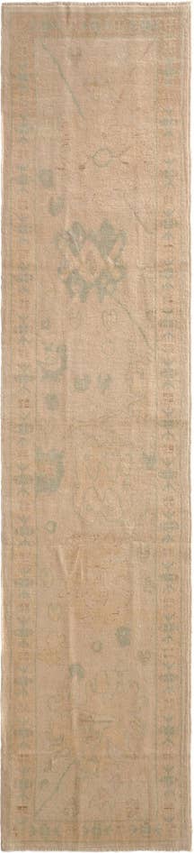 Detail image of 2' 8 x 11' 11 Hand Knotted Oushak Wool Runner Rug