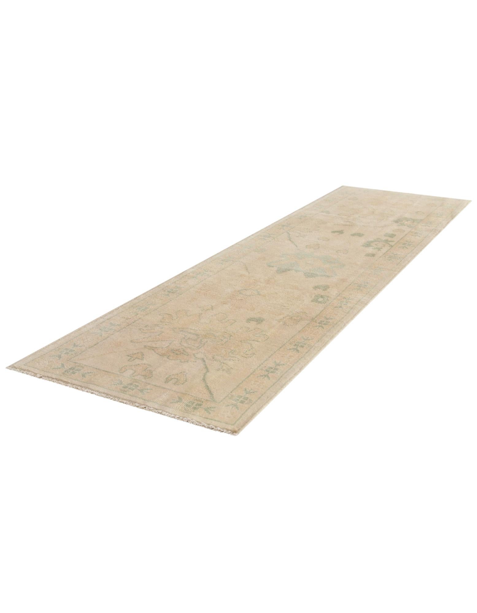 2' 9 x 9' 8 Hand Knotted Oushak Wool Runner Rug