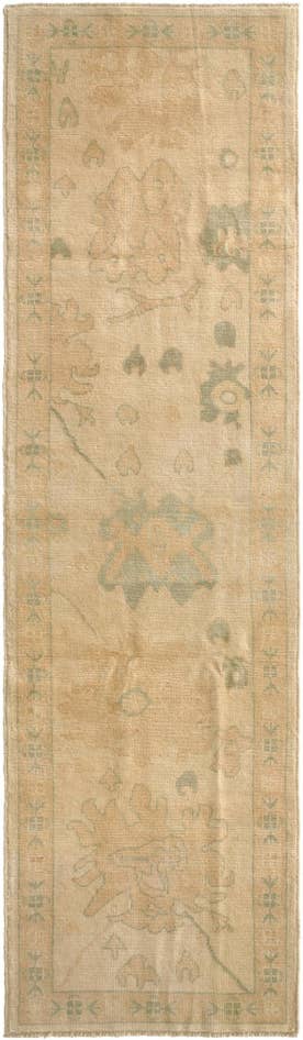 Detail image of 2' 9 x 9' 8 Hand Knotted Oushak Wool Runner Rug