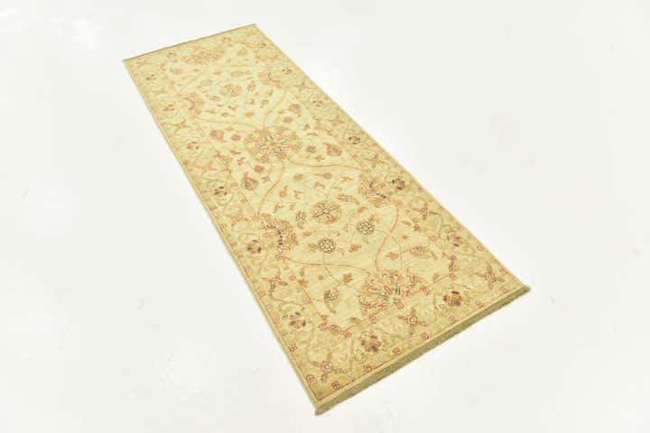 2' 5 x 6' 7 Hand Knotted Peshawar Ziegler Runner Rug