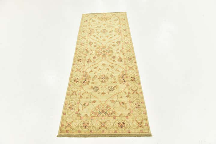 2' 5 x 6' 7 Hand Knotted Peshawar Ziegler Runner Rug