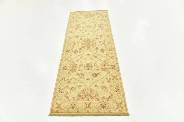 Detail image of 2' 5 x 6' 7 Hand Knotted Peshawar Ziegler Runner Rug