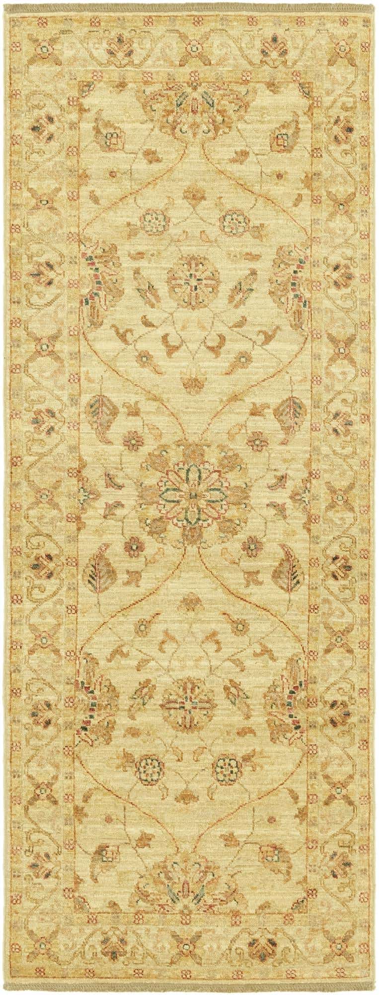 2' 5 x 6' 7 Hand Knotted Peshawar Ziegler Runner Rug