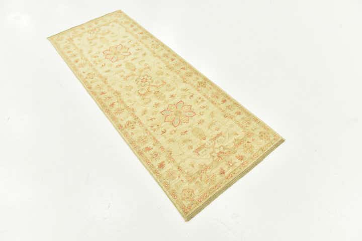 2' 5 x 6' 6 Hand Knotted Peshawar Ziegler Runner Rug