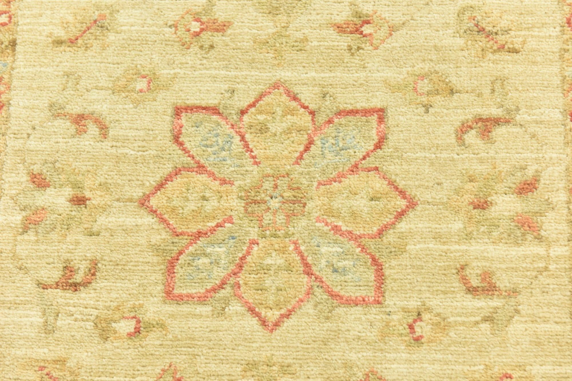 2' 5 x 6' 6 Hand Knotted Peshawar Ziegler Runner Rug