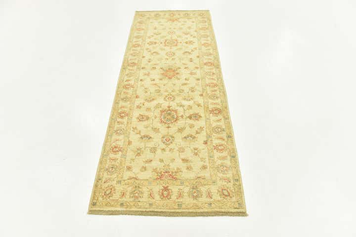 75cm x 195cm Handgeknoopt Peshawar Ziegler Loper Vloerkleed