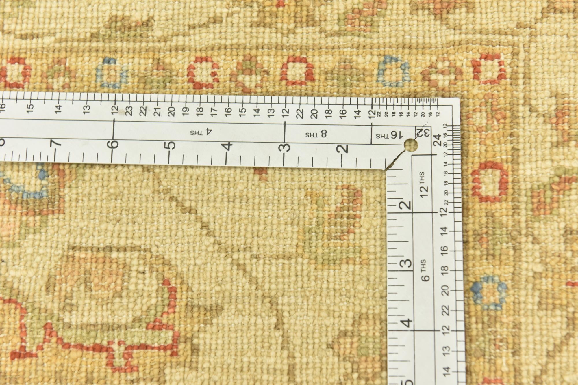2' 6 x 6' 9 Hand Knotted Peshawar Ziegler Runner Rug