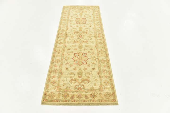 75cm x 205cm Handgeknüpft Peshawar Ziegler Läufer Teppich