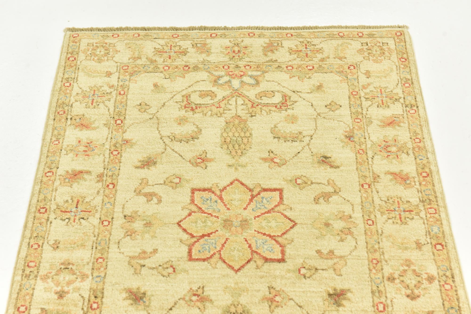 2' 6 x 6' 9 Hand Knotted Peshawar Ziegler Runner Rug