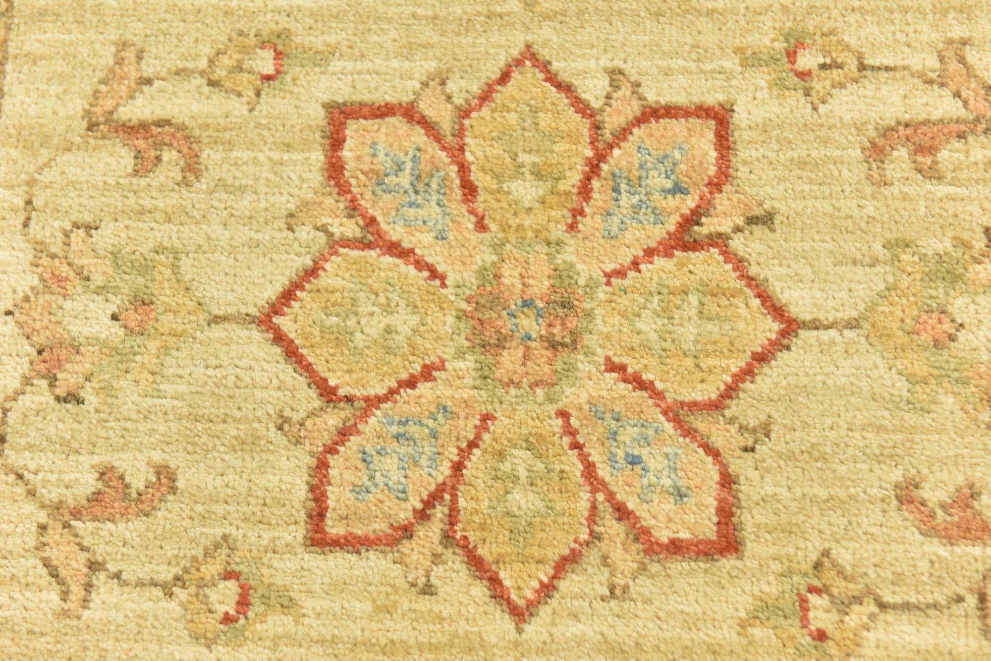 2' 6 x 6' 9 Hand Knotted Peshawar Ziegler Runner Rug
