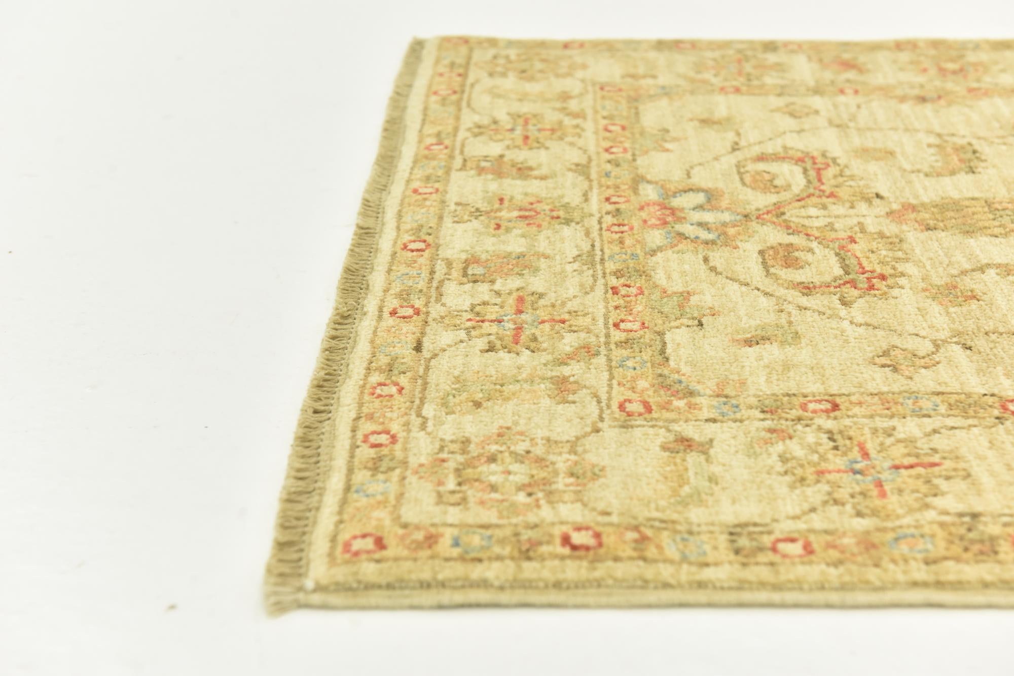 2' 6 x 6' 9 Hand Knotted Peshawar Ziegler Runner Rug