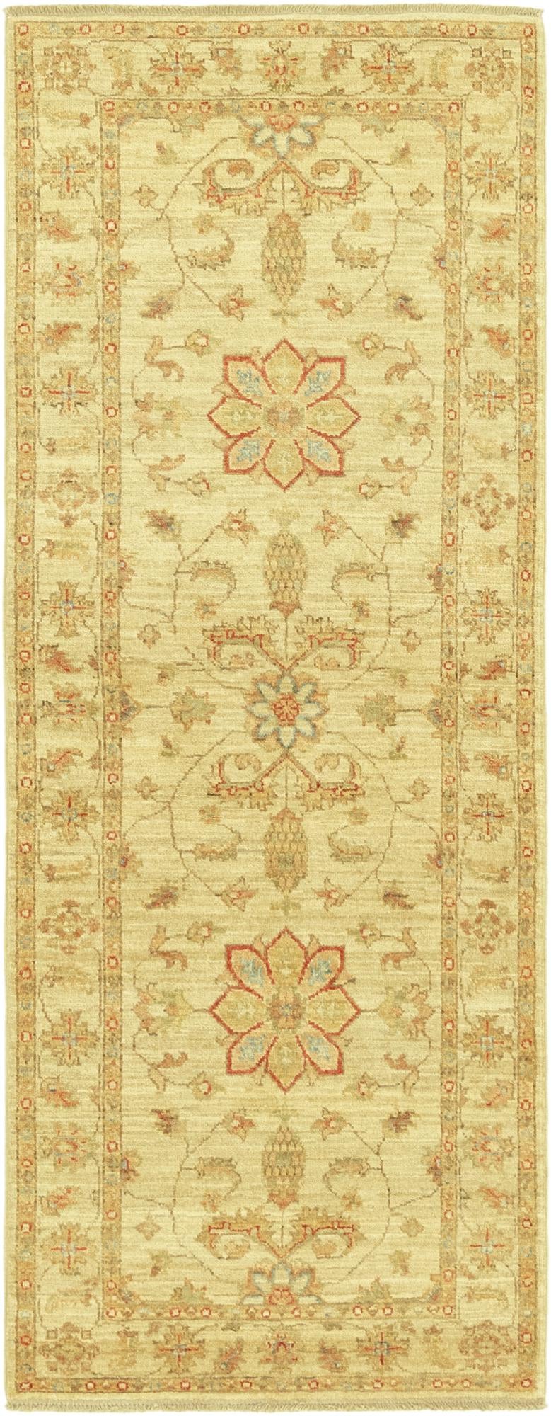 2' 6 x 6' 9 Hand Knotted Peshawar Ziegler Runner Rug