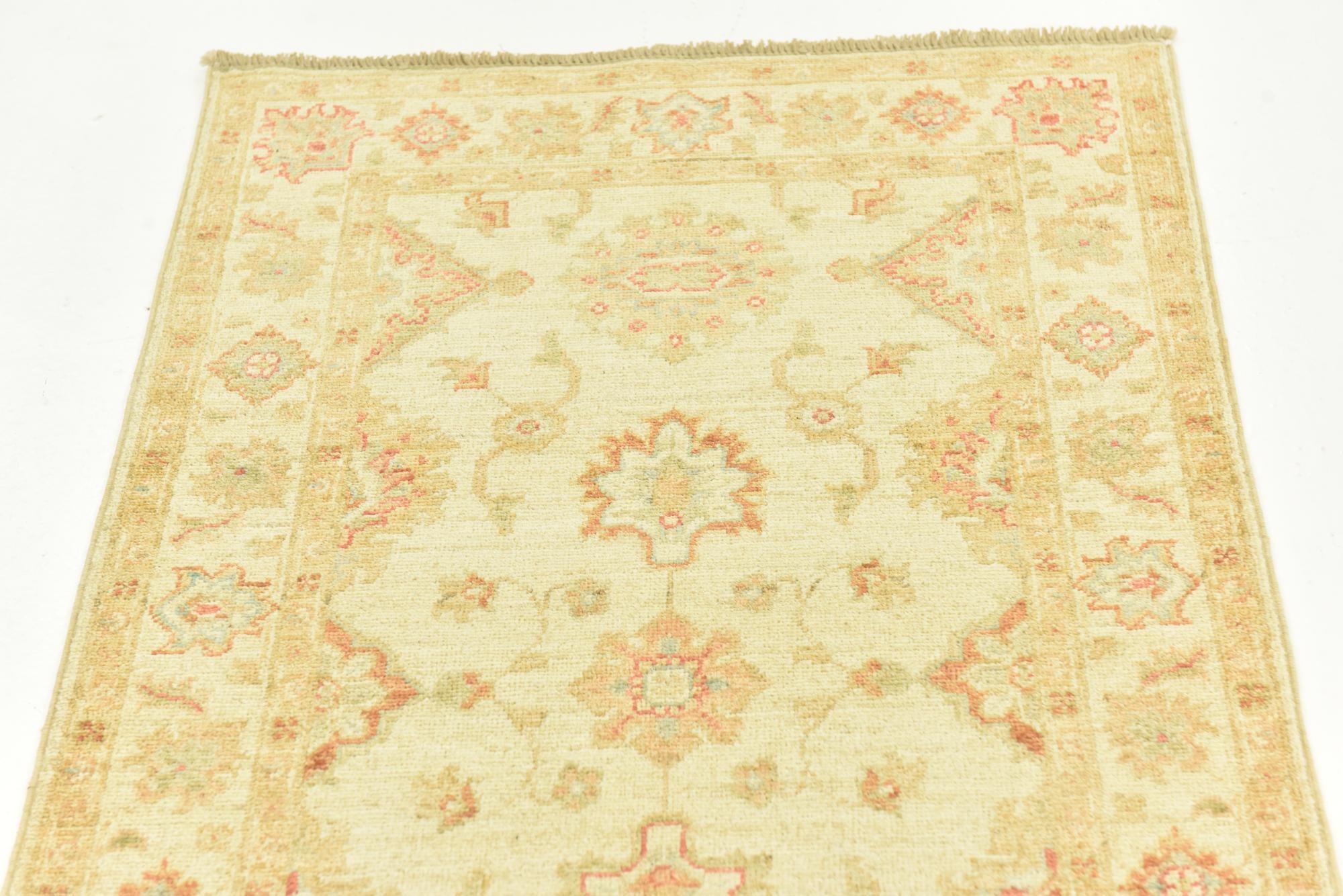 2' 6 x 6' 9 Hand Knotted Peshawar Ziegler Runner Rug