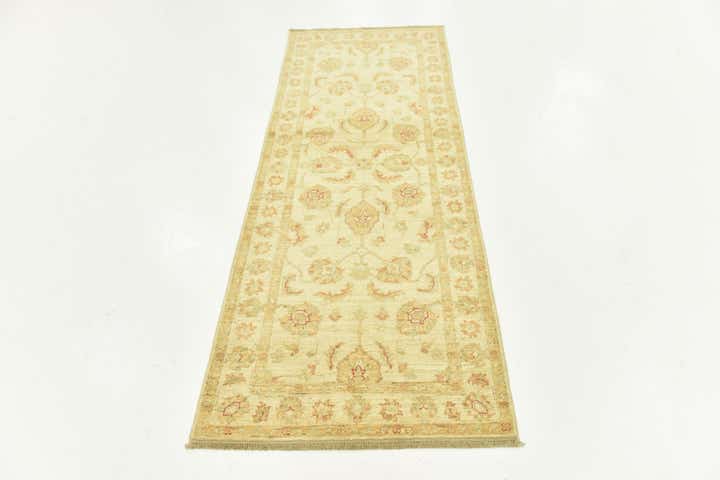 2' 6 x 6' 7 Hand Knotted Peshawar Ziegler Runner Rug