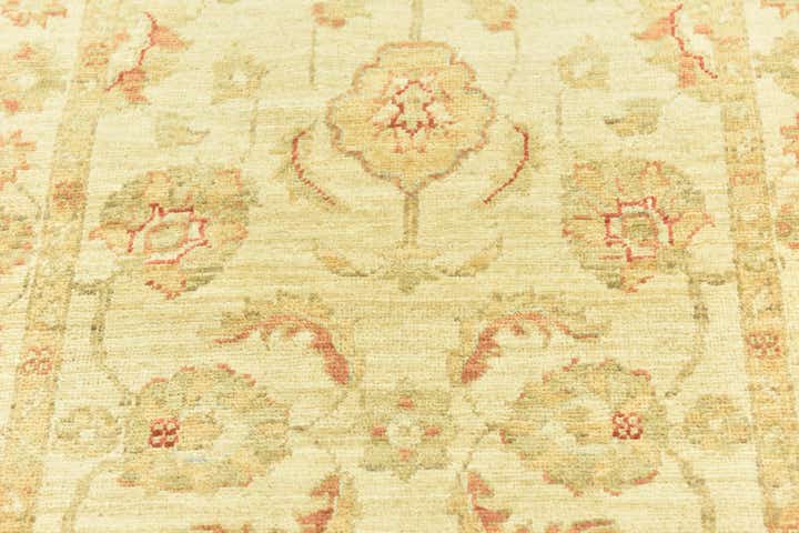 2' 6 x 6' 7 Hand Knotted Peshawar Ziegler Runner Rug