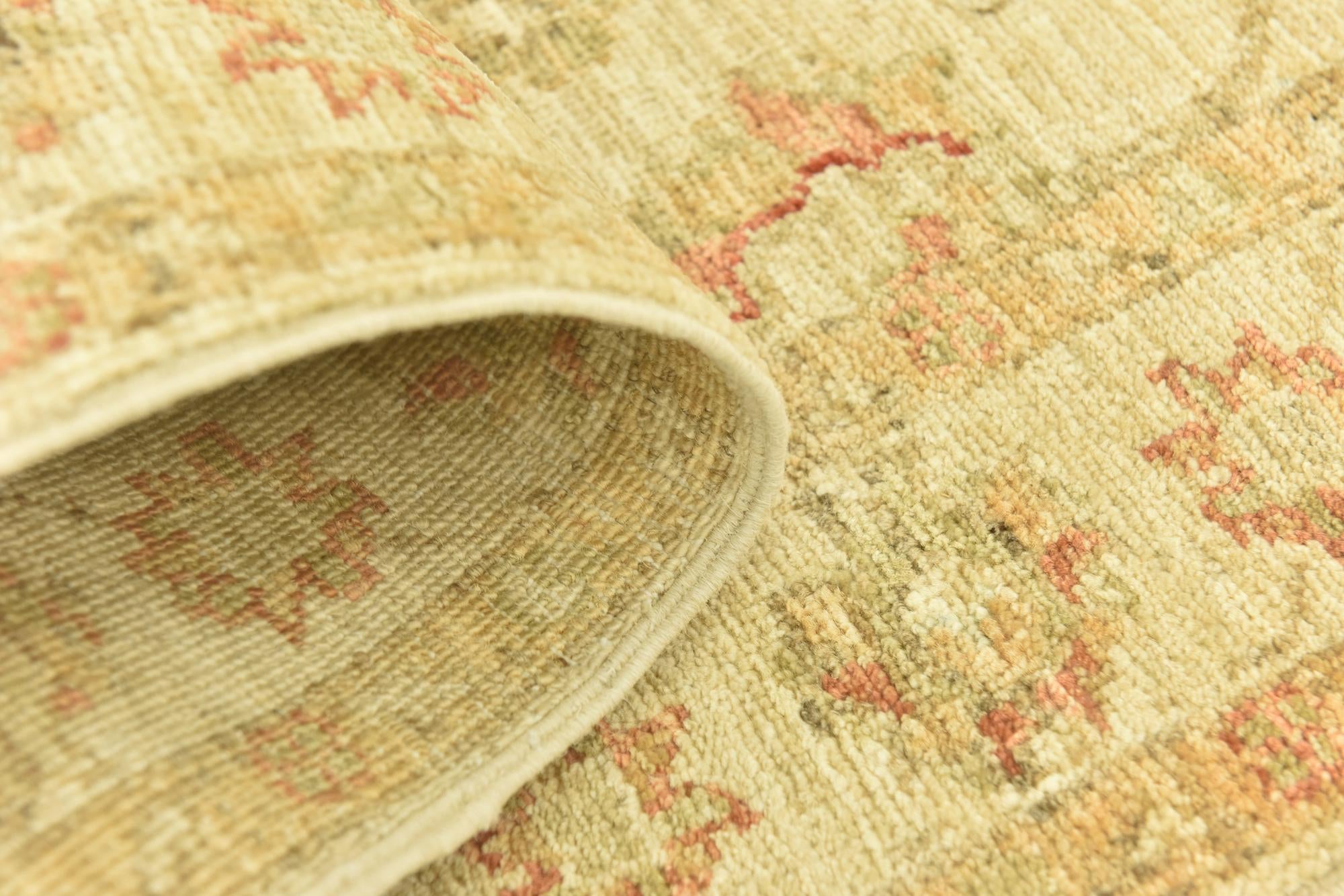 2' 6 x 6' 7 Hand Knotted Peshawar Ziegler Runner Rug
