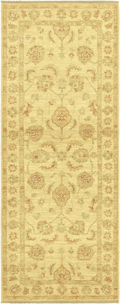 2' 6 x 6' 7 Hand Knotted Peshawar Ziegler Runner Rug