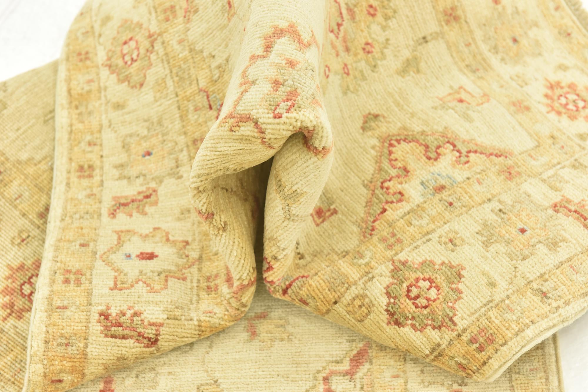 2' 6 x 6' 5 Hand Knotted Peshawar Ziegler Runner Rug