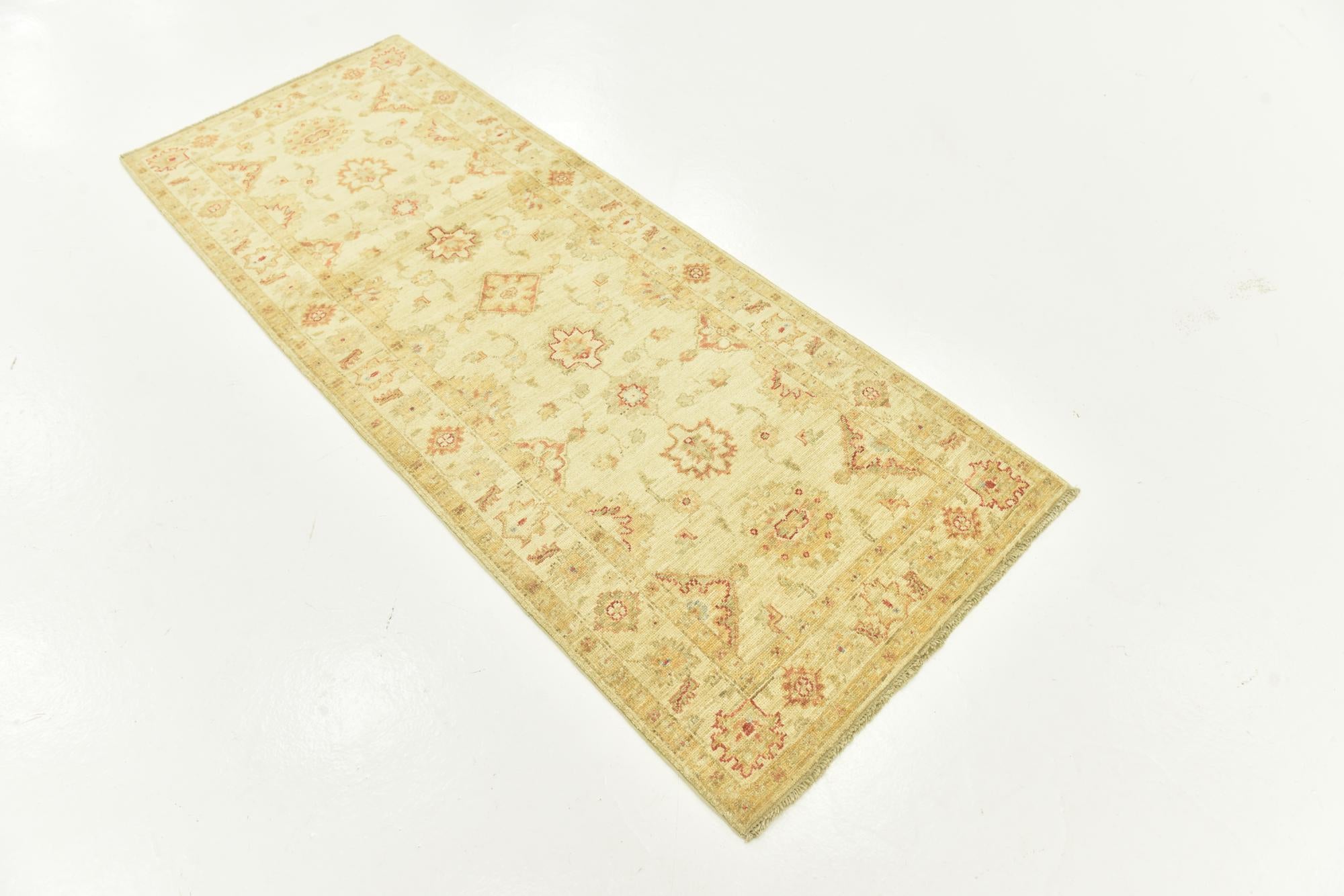2' 6 x 6' 5 Hand Knotted Peshawar Ziegler Runner Rug