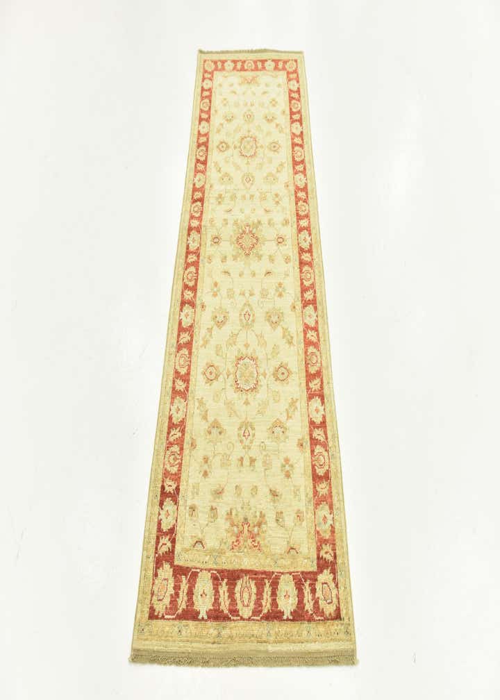 2' 6 x 6' 7 Hand Knotted Peshawar Ziegler Runner Rug