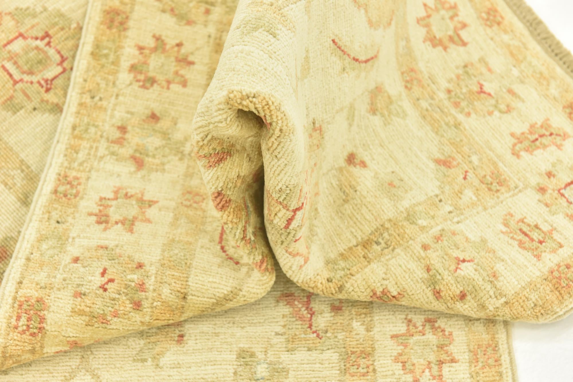 2' 6 x 6' 8 Hand Knotted Peshawar Ziegler Runner Rug