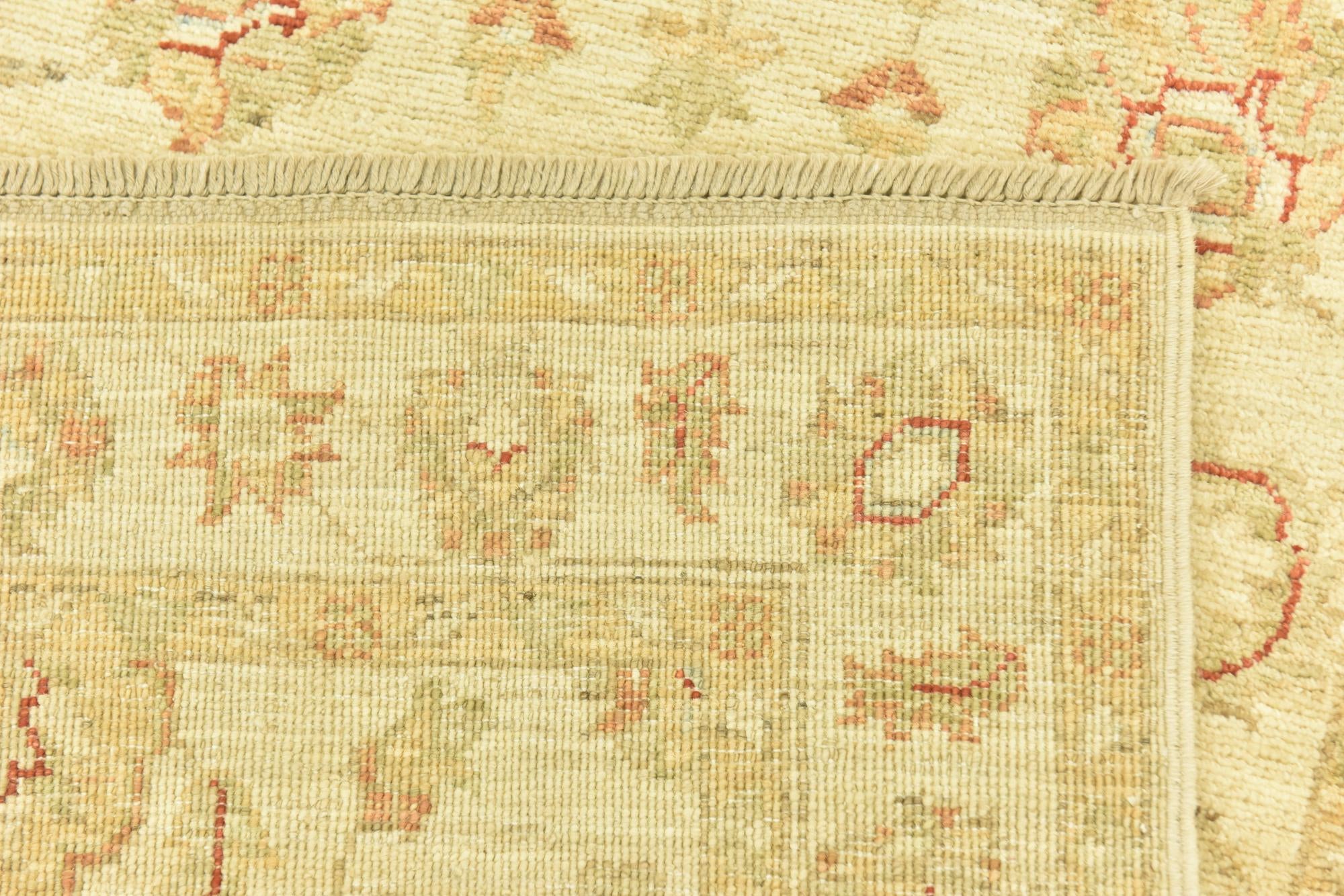 2' 6 x 6' 8 Hand Knotted Peshawar Ziegler Runner Rug