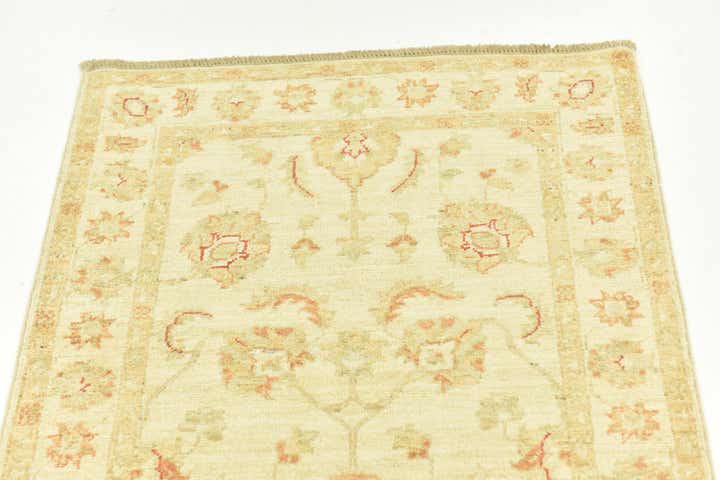 2' 6 x 6' 8 Hand Knotted Peshawar Ziegler Runner Rug