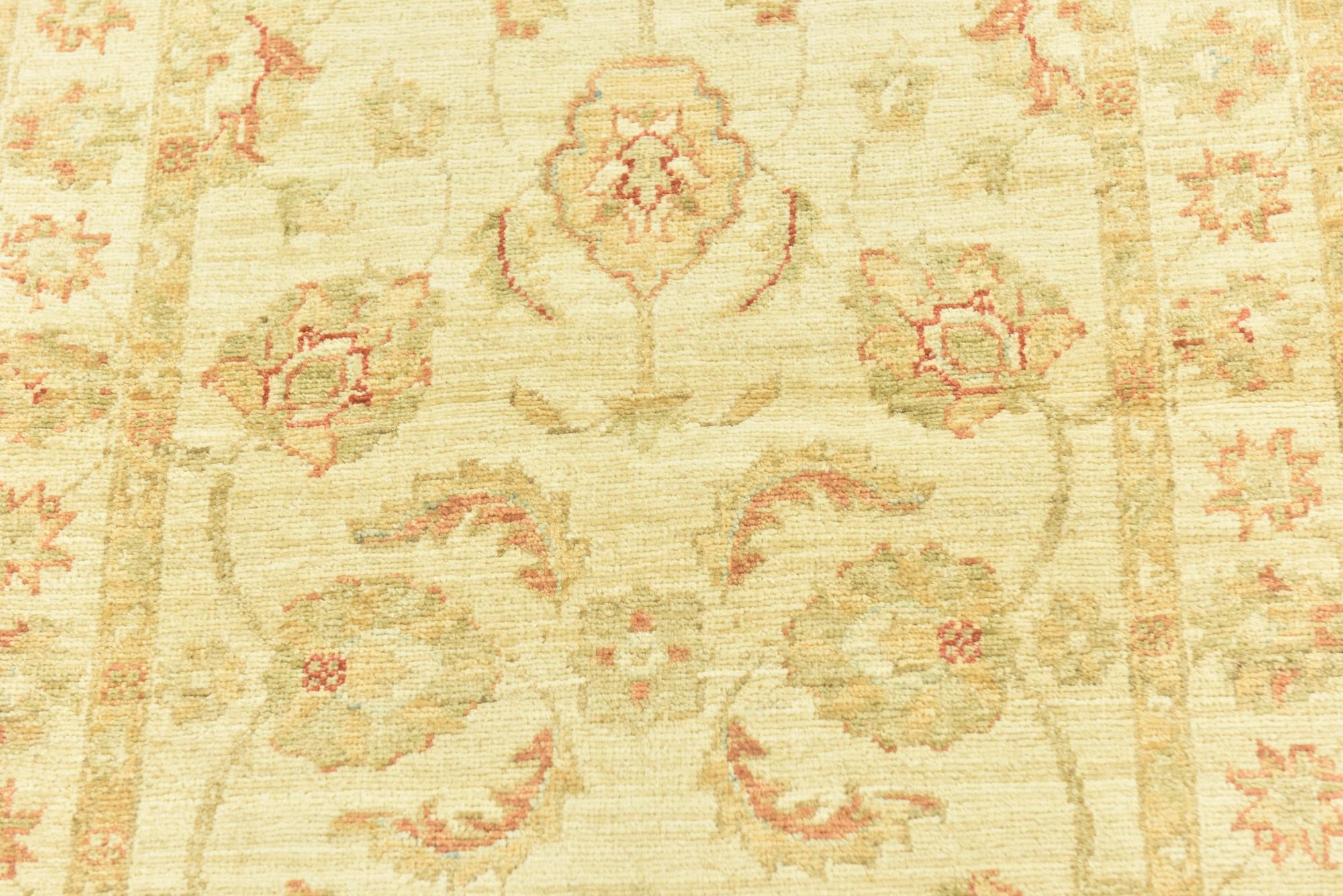 2' 6 x 6' 8 Hand Knotted Peshawar Ziegler Runner Rug
